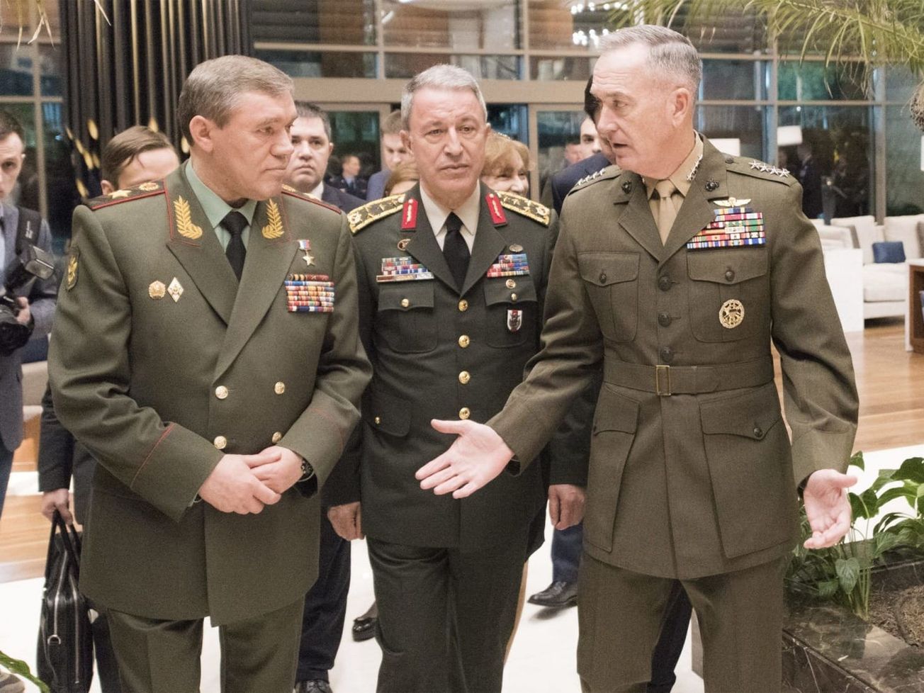 Russian, Turkish and U.S. generals discuss northern Syria operations in 2017