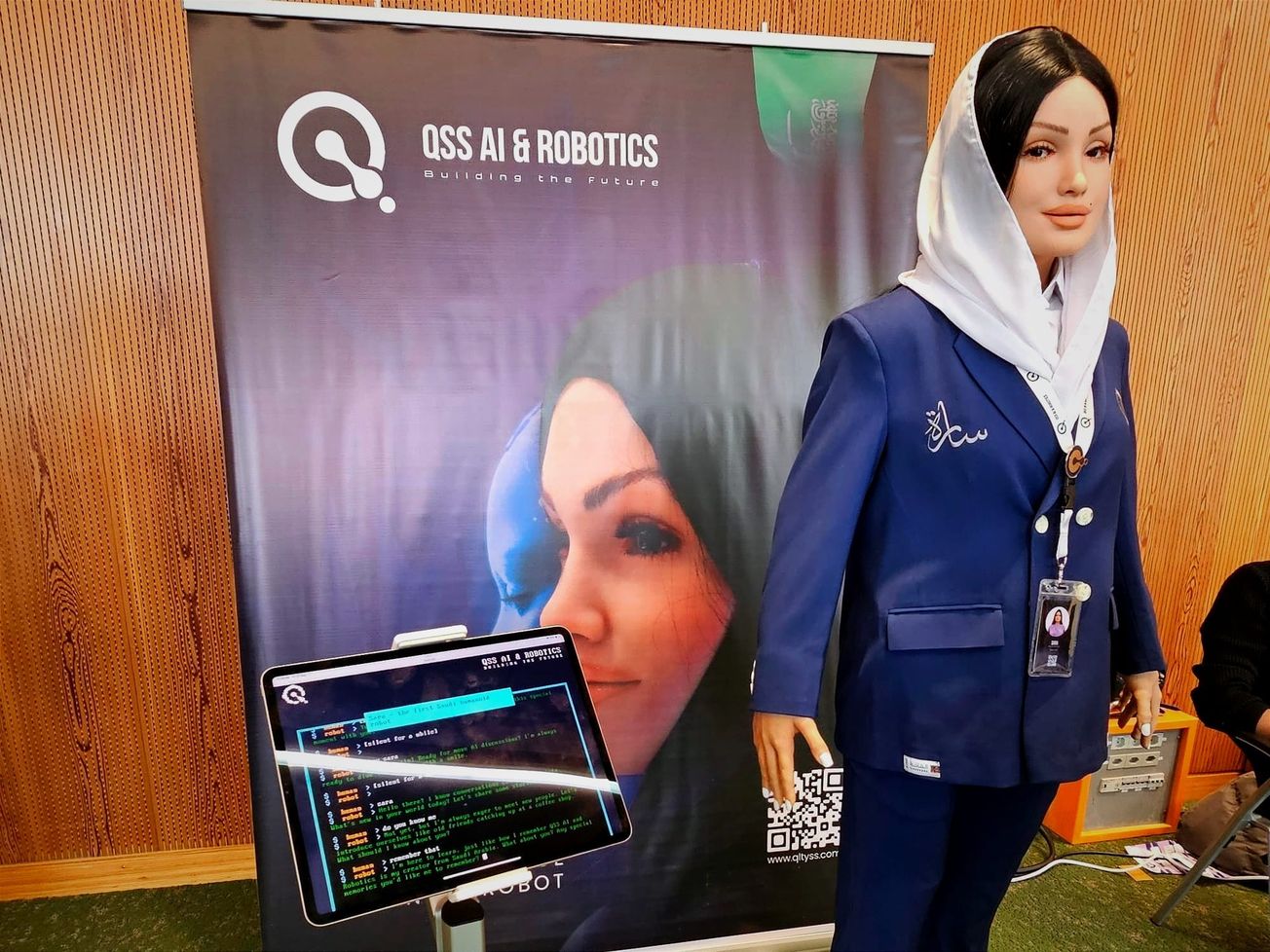 QSS AI and Robotics showed off Saudi Arabia's first humanoid robot, Sara, at the AI for Good Global Summit in 2024. 