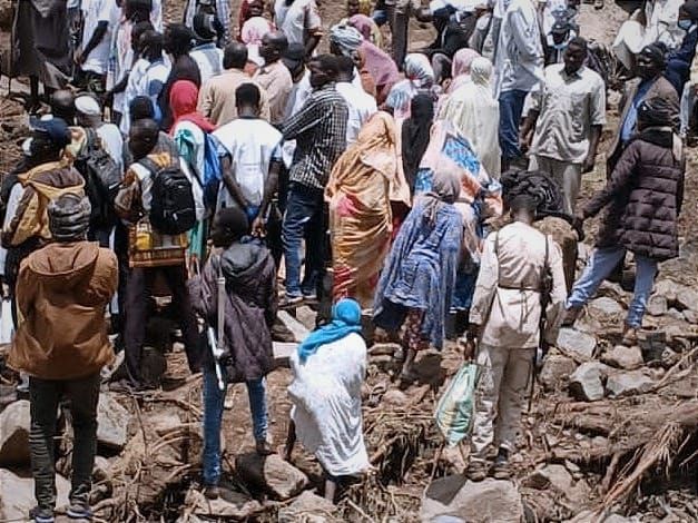 The rebel group that controls the area said help is needed for villagers who 'lost everything in the blink of an eye.'