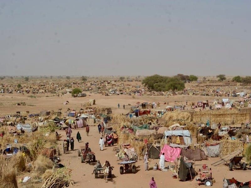 The Tawiladisplacement camp in North Darfur, Sudan, has been overwhelmed by a massive influx of people fleeing violence in surrounding areas.