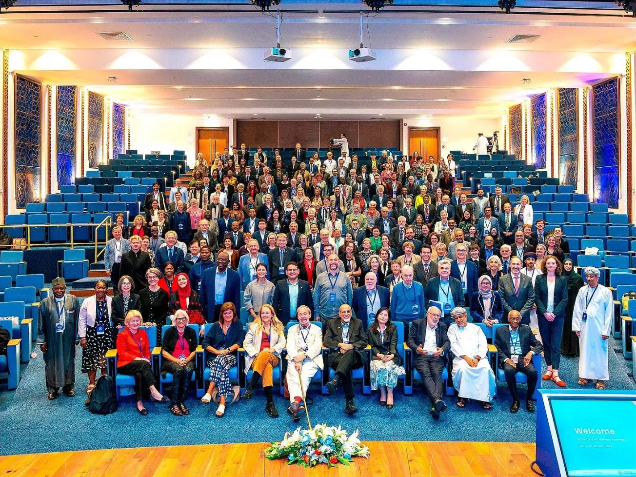 The International Science Council General Assembly, which meets in ordinary session every four years, last gathered at Muscat, Oman, in January 2025.