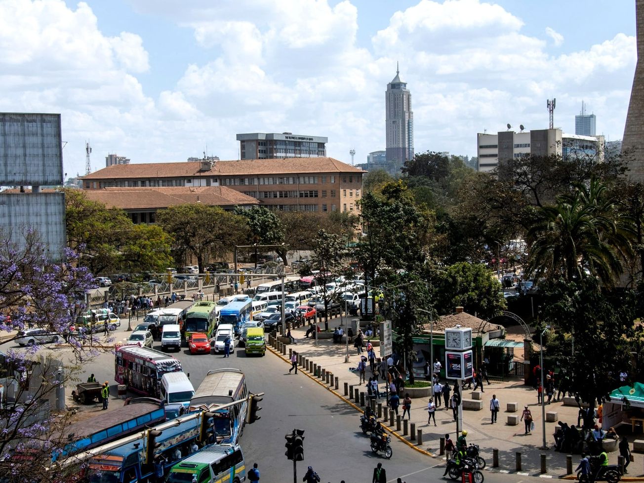 Traffic in Nairobi, where the U.N. Environment Program is located. 