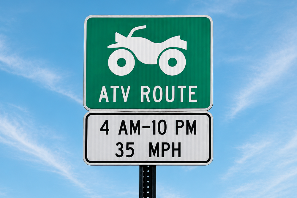 ATV Route Signs Installed in Town of New Glarus Yesterday
