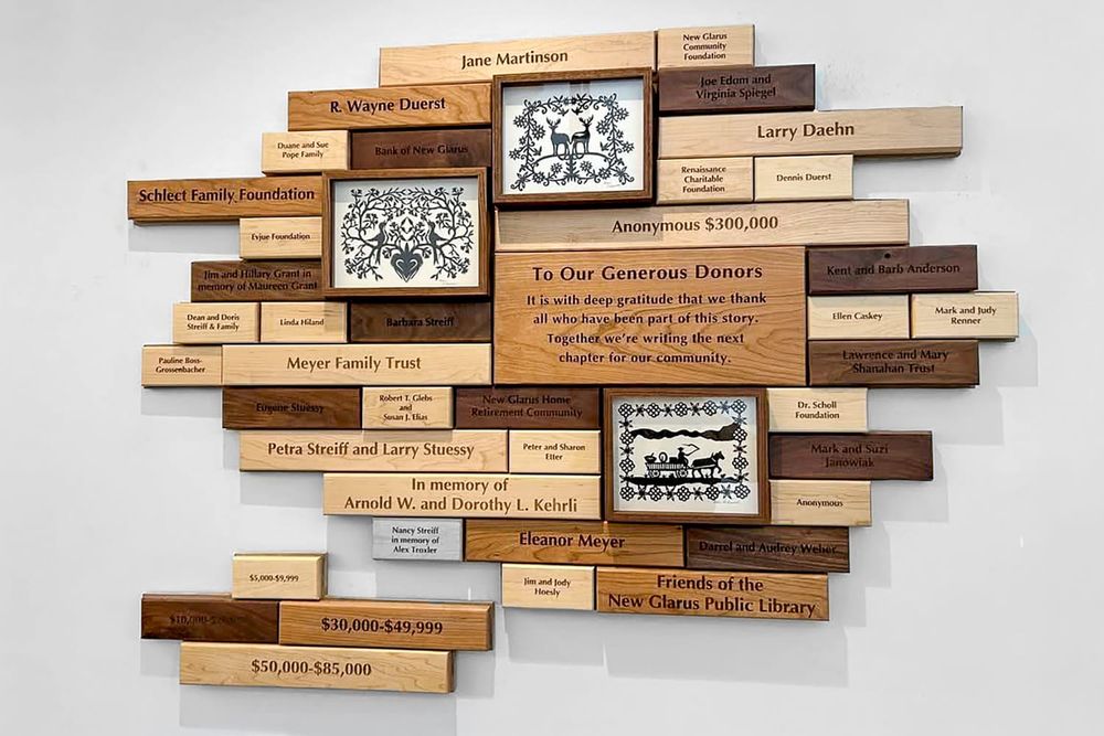 Library Donor Wall Tells a Story of Community Support
