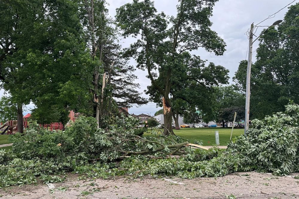 New Glarus Cleans Up After Severe Storm