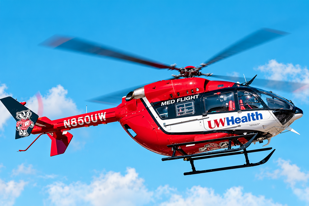 Two-Vehicle Crash on County A Draws UW Med Flight