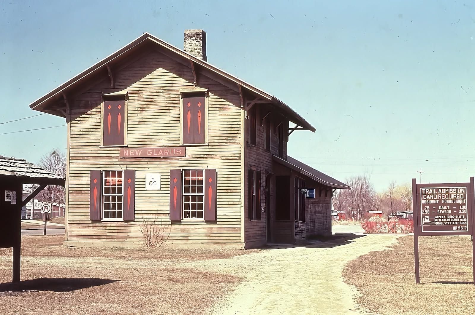 Historic Photo: New Glarus Train Depot (1984)