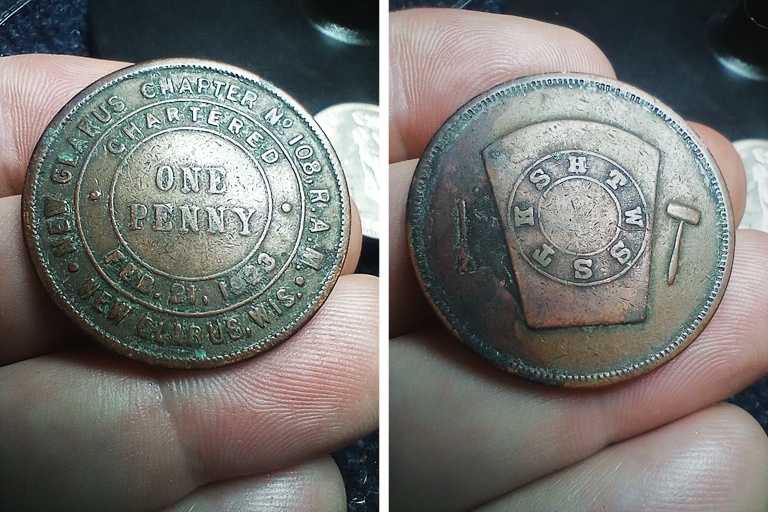 Small Piece of New Glarus Masonic History Surfaces on eBay