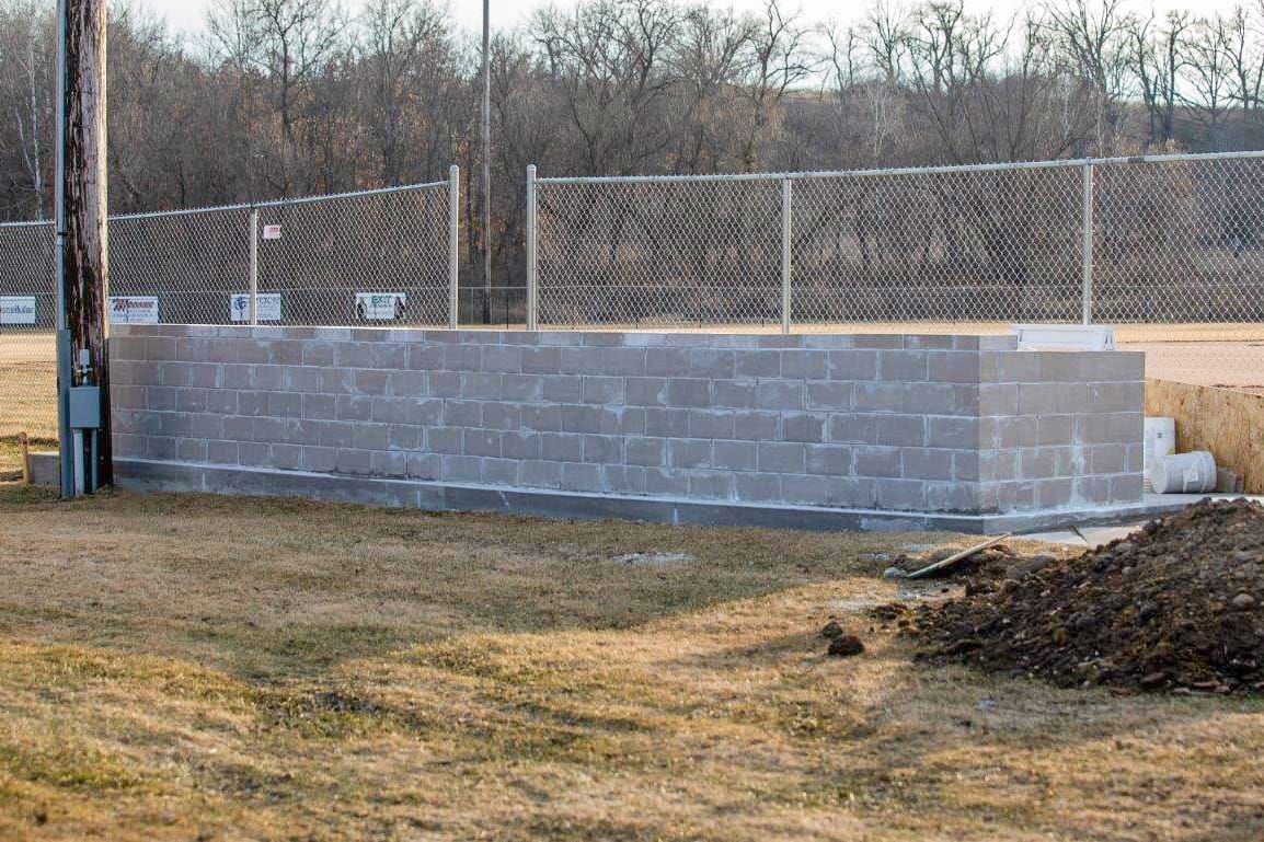 Dugout Construction Begins at Veterans Park