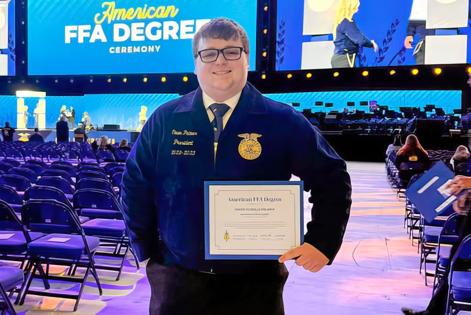 New Glarus’ Owen Palmer Earns Prestigious American FFA Degree