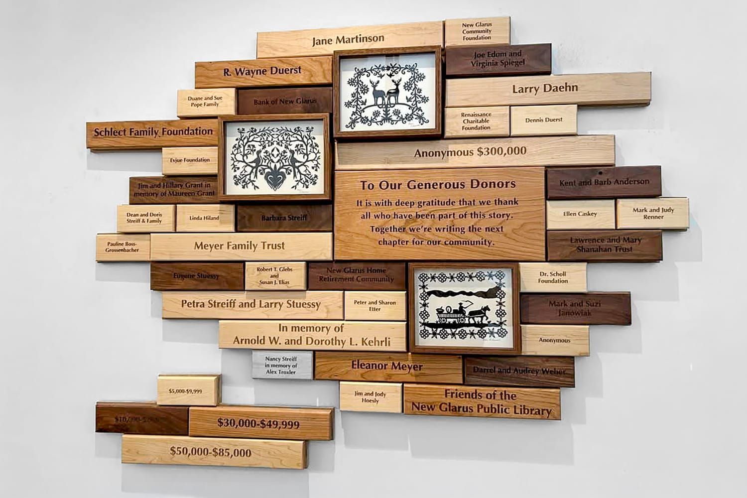 Library Donor Wall Tells a Story of Community Support