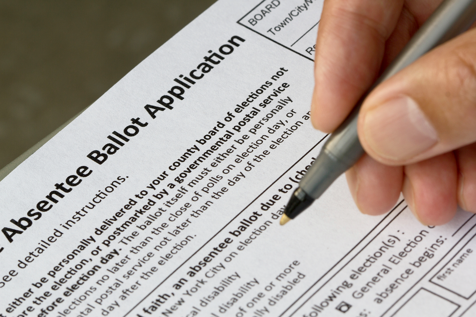 Absentee Voting Begins July 28 for August Primary