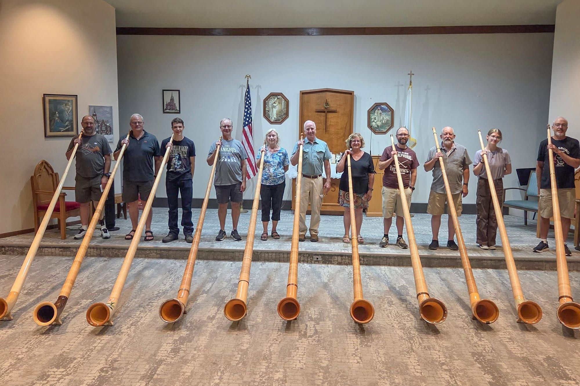 Kettle Moraine Alphorn Group Visits New Glarus