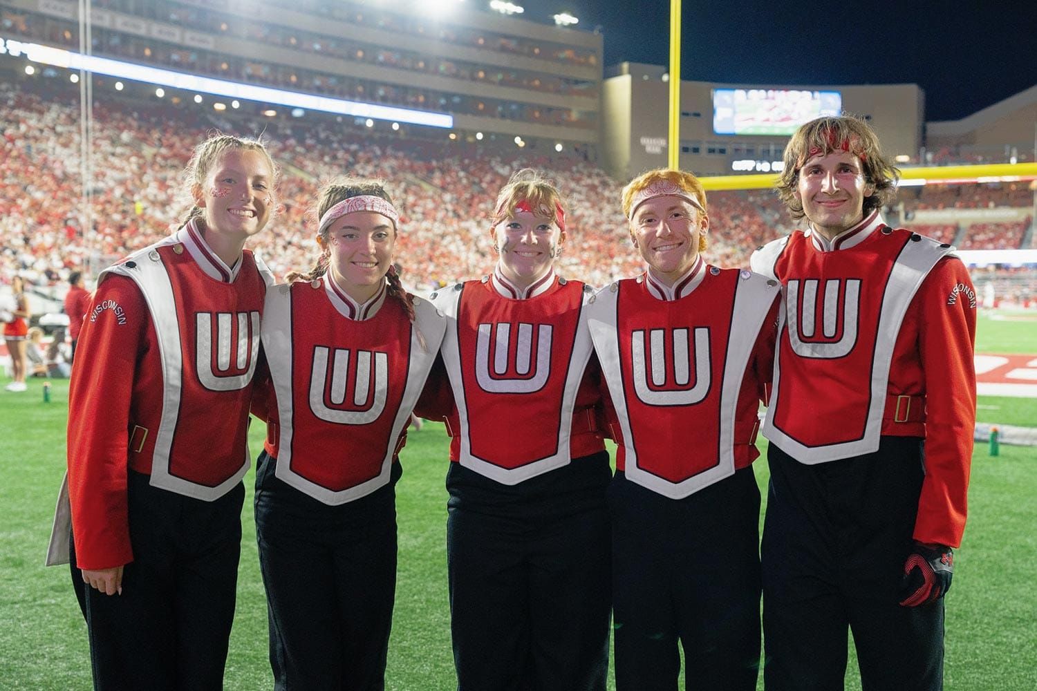 Five New Glarus Alumni March with UW Band
