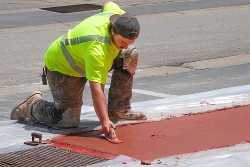 Downtown Streetscape Crews Continue Work on Saturday
