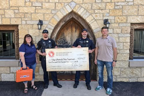 Monticello Police Receive Life-Saving AED Donation