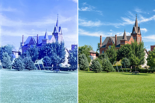 Historic Photo: A Lost View of Swiss Church and Village Park