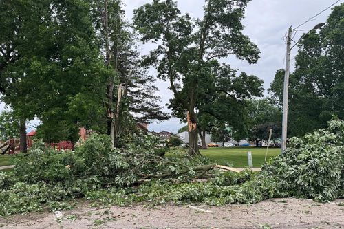 New Glarus Cleans Up After Severe Storm