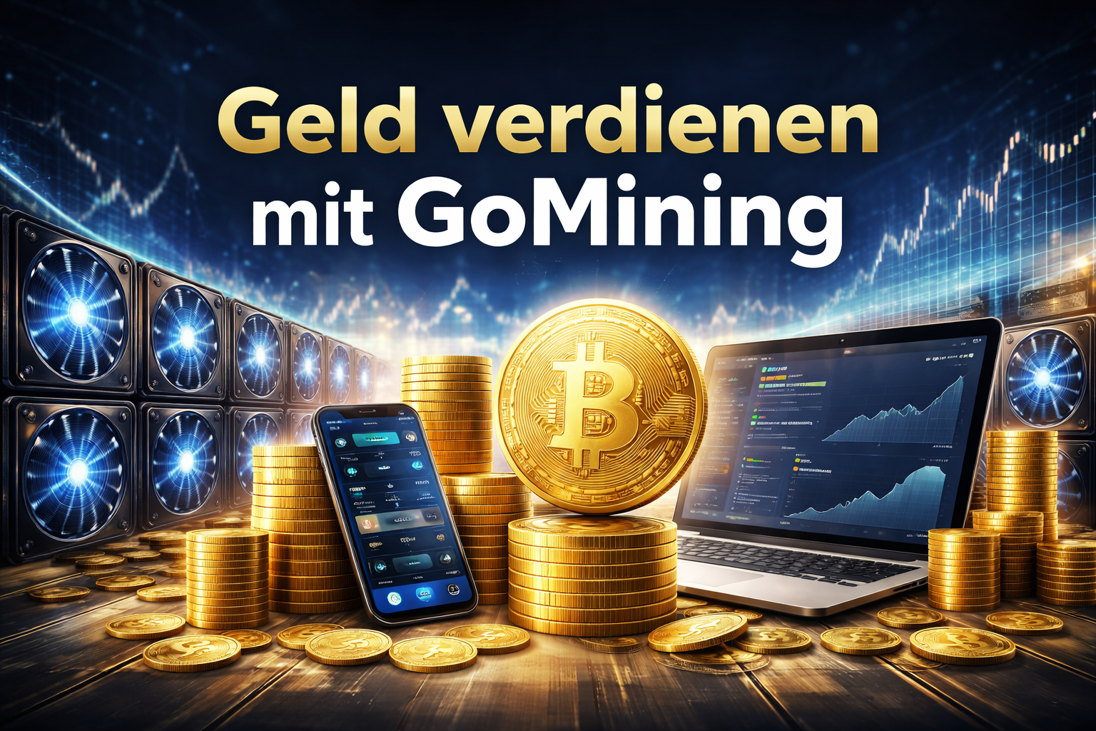 GoMining Testbericht 2026 – Geld verdienen mit digitalem Bitcoin Mining ohne eigene Hardware