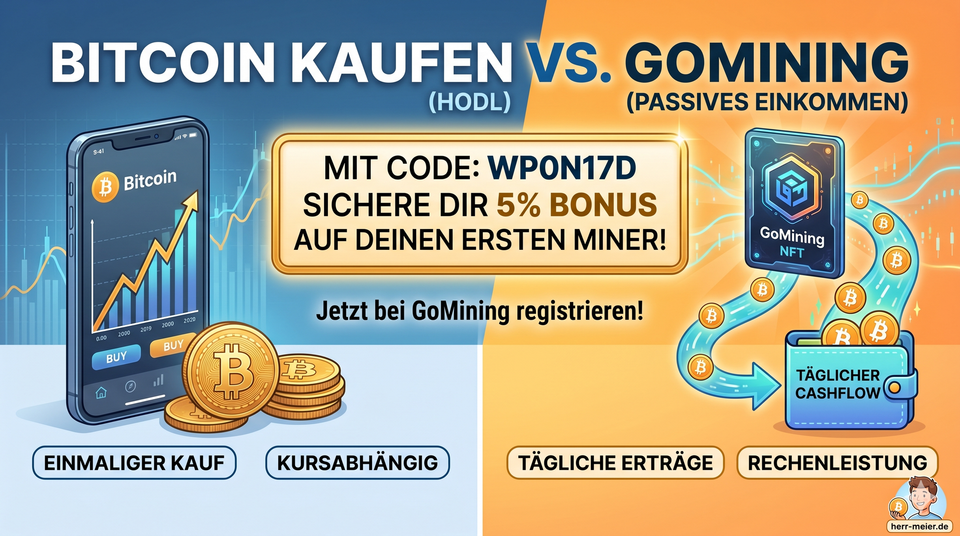 GoMining vs. Bitcoin direkt kaufen: Was lohnt sich für Anfänger mehr?
