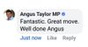 Angus Taylor Is Not the Answer