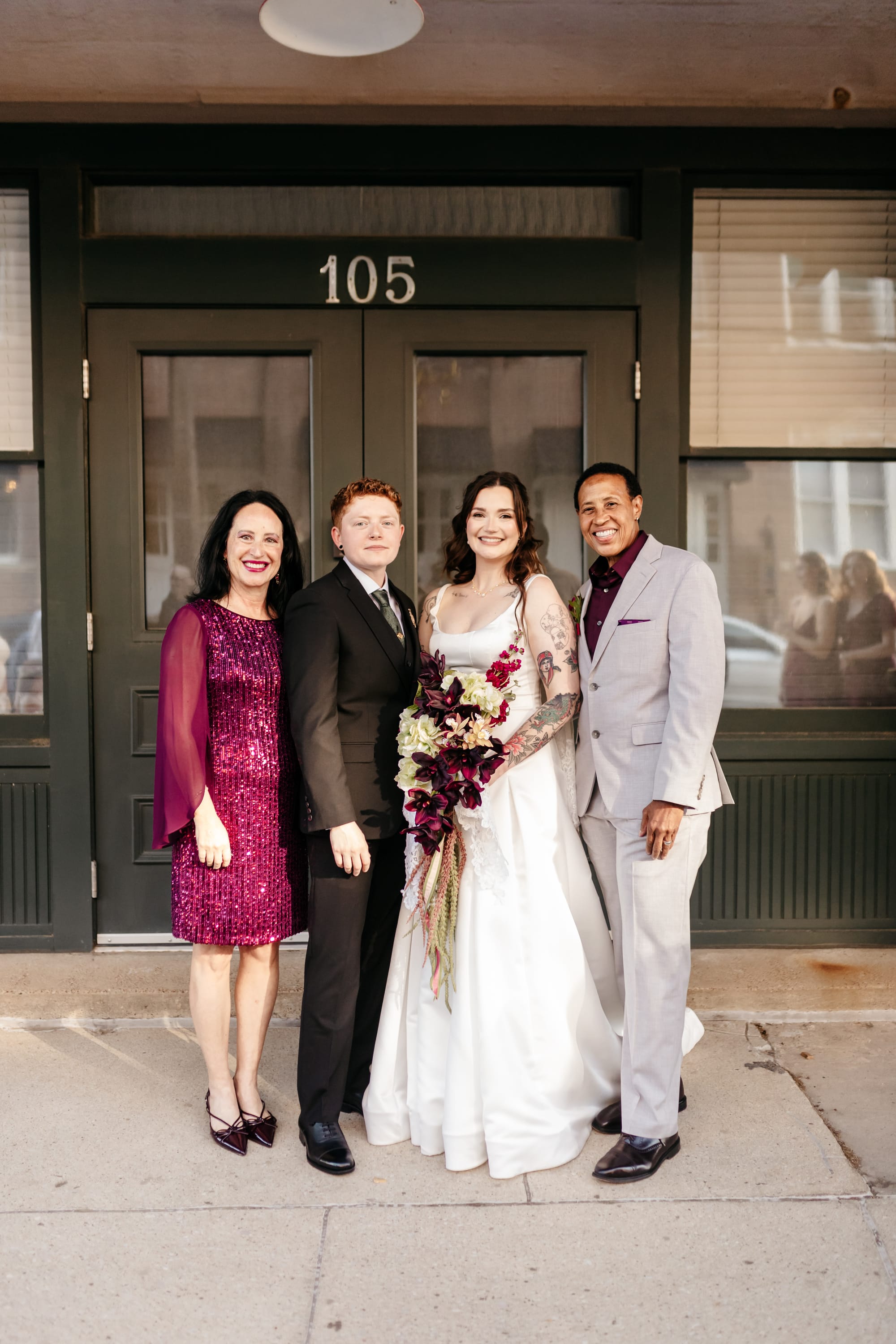 Lauren and Sage Castleberry on their wedding day