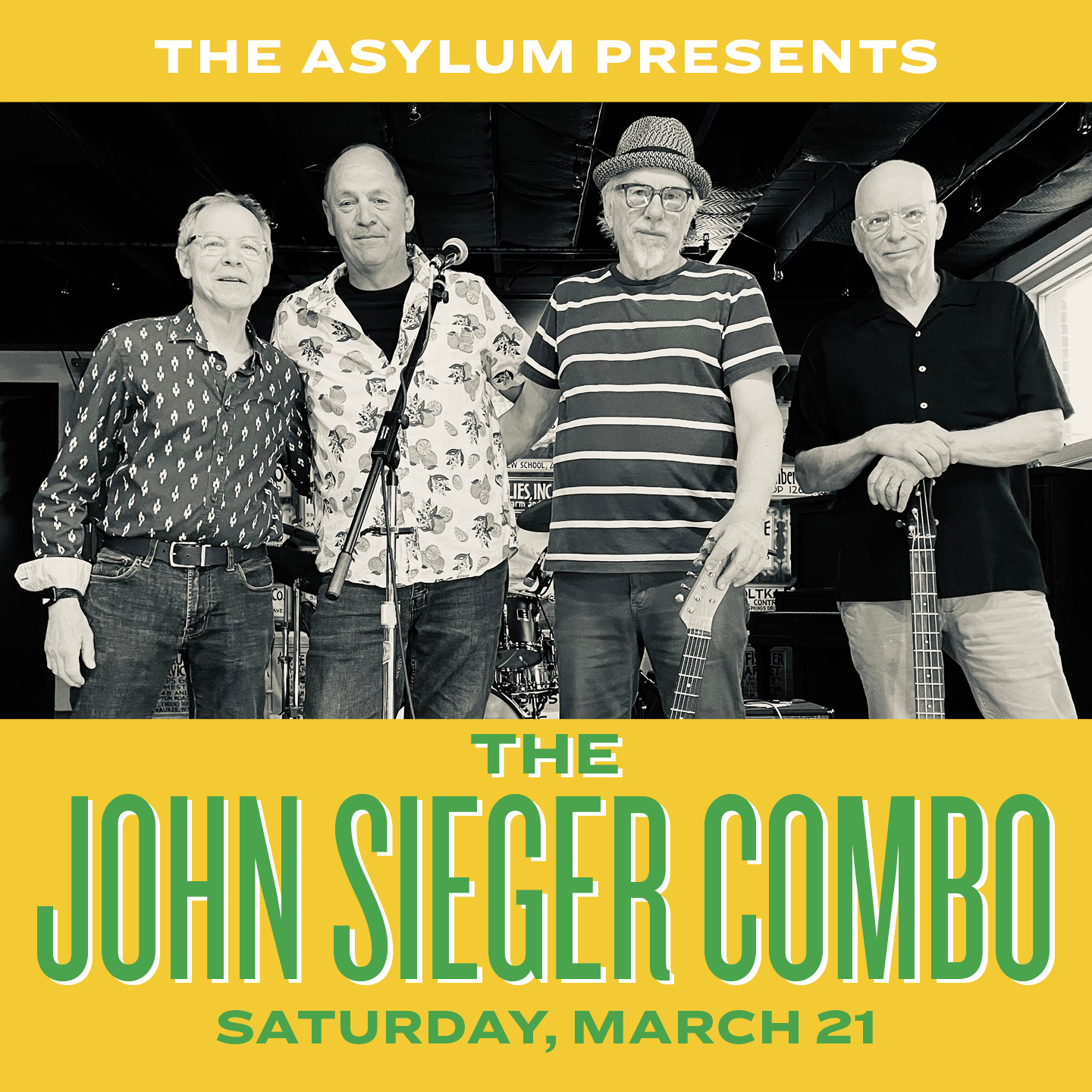 **Postponed until April - Date TBD** John Sieger Combo coming in hot!