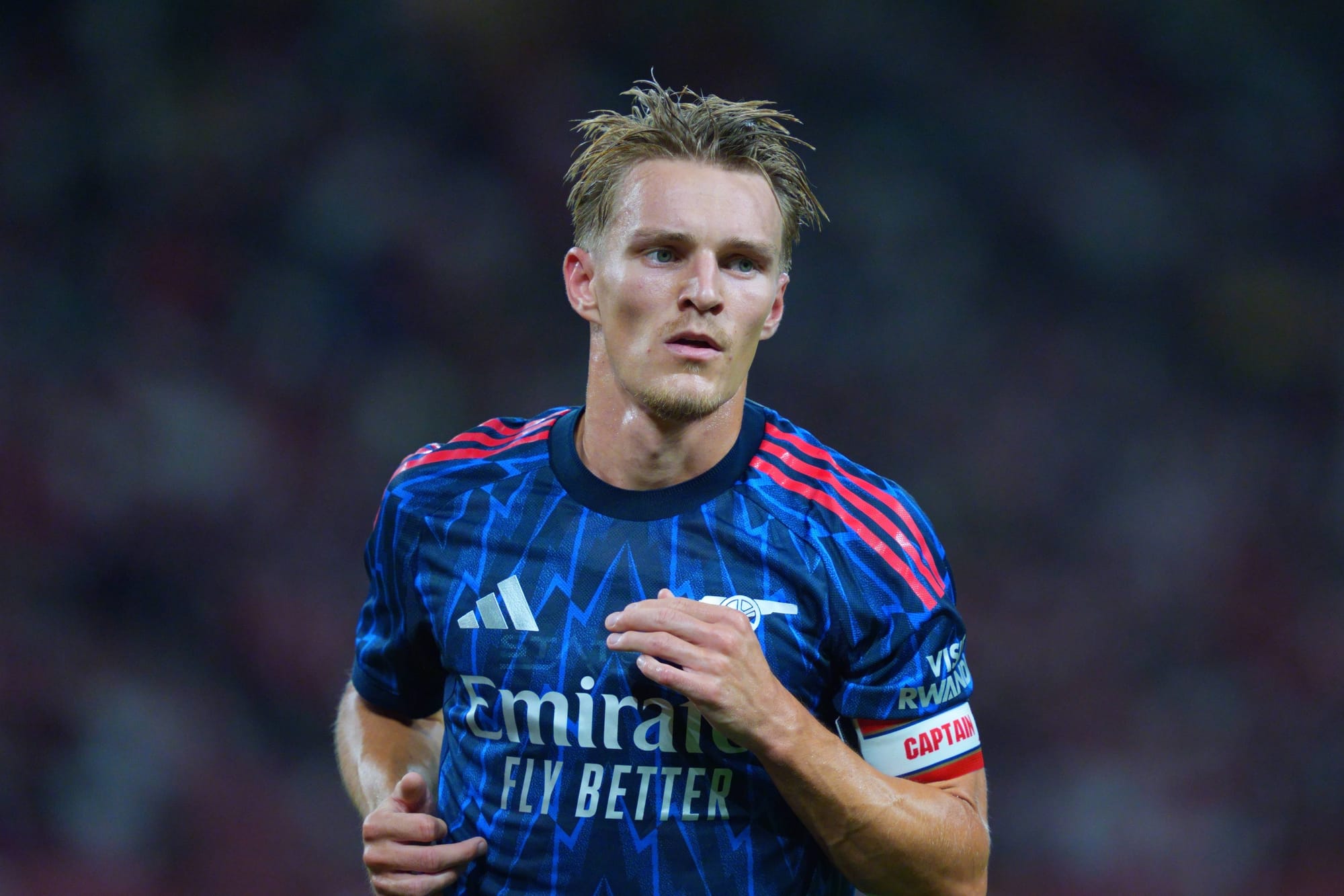 Martin Odegaard in action for Arsenal