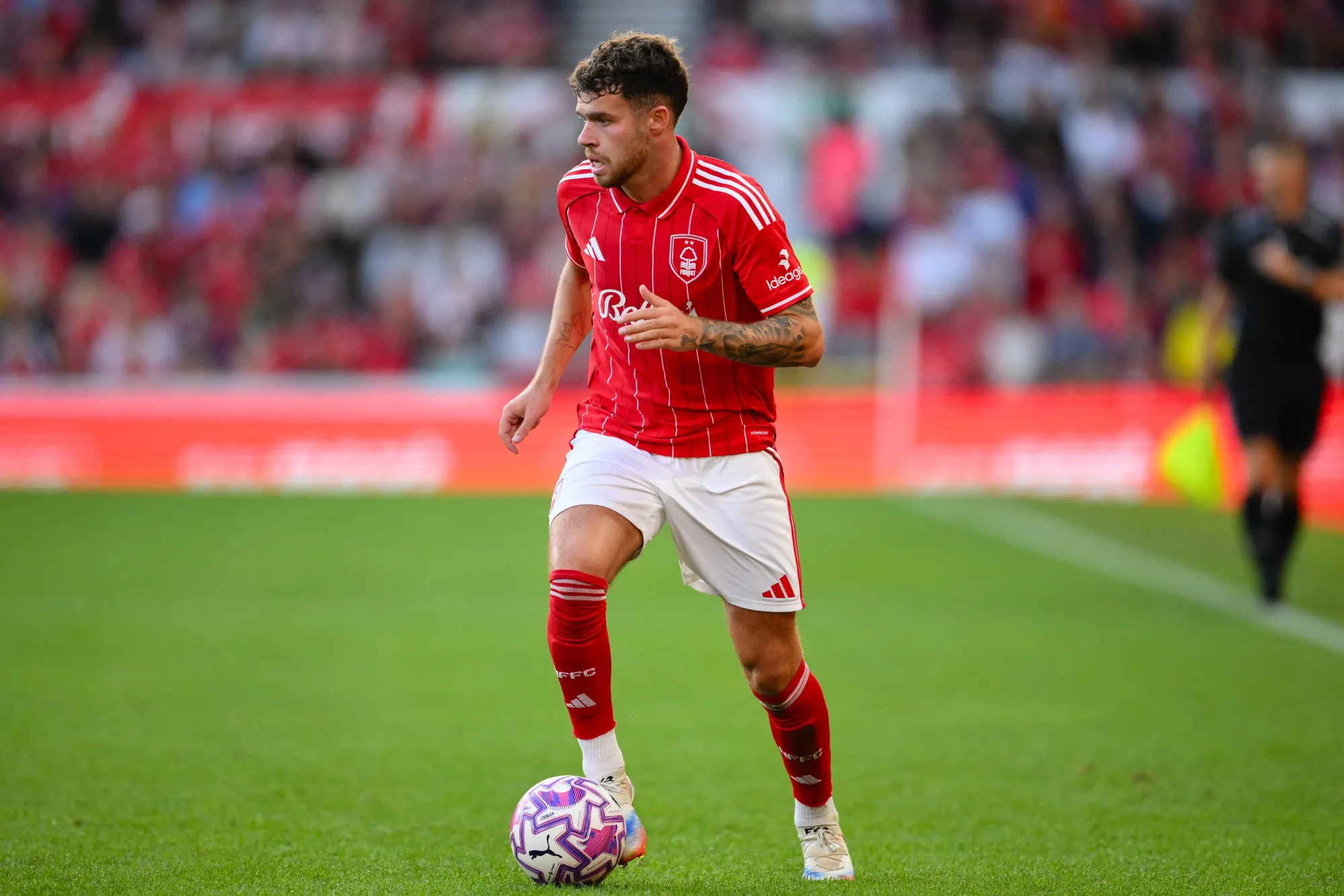 Neco Williams in action for Nottingham Forest at the City Ground