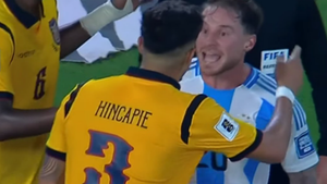 Watch: Arsenal’s Piero Hincapié Sparks Clash with Mac Allister