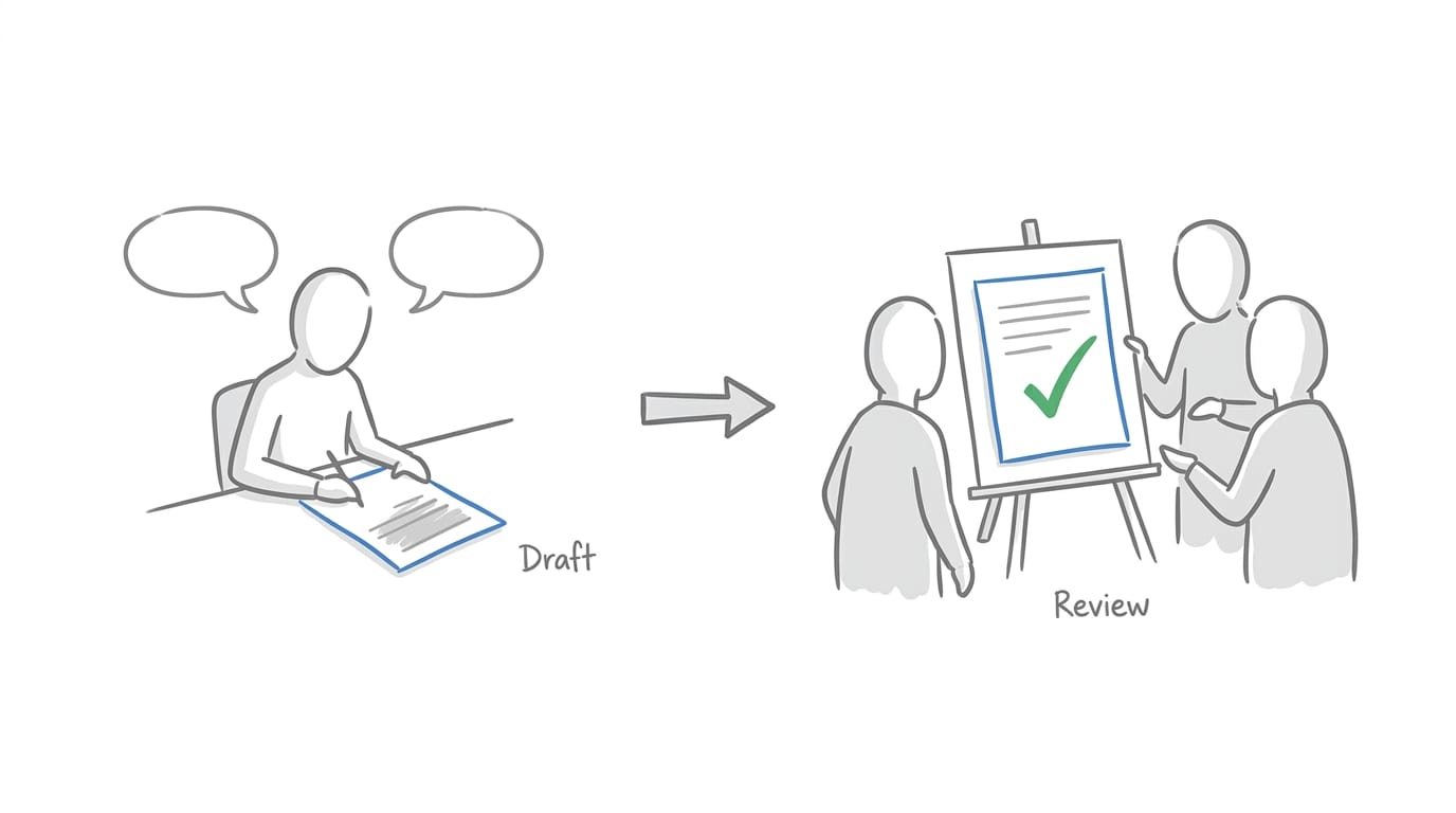 Building the planning cascade: the AI prompt drafts, the leadership team and coach review