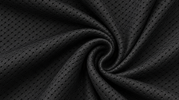 A swatch of synthetic mesh fabric