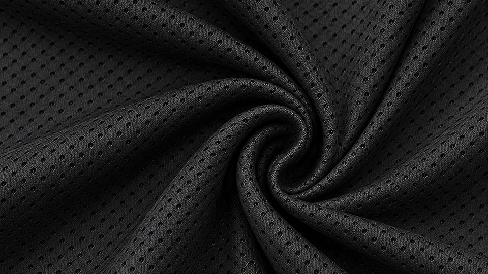 A swatch of synthetic mesh fabric