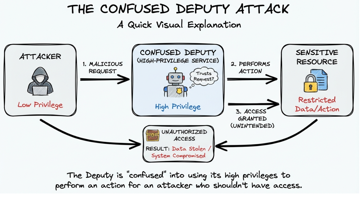 "Confused Deputy Attack Graph"