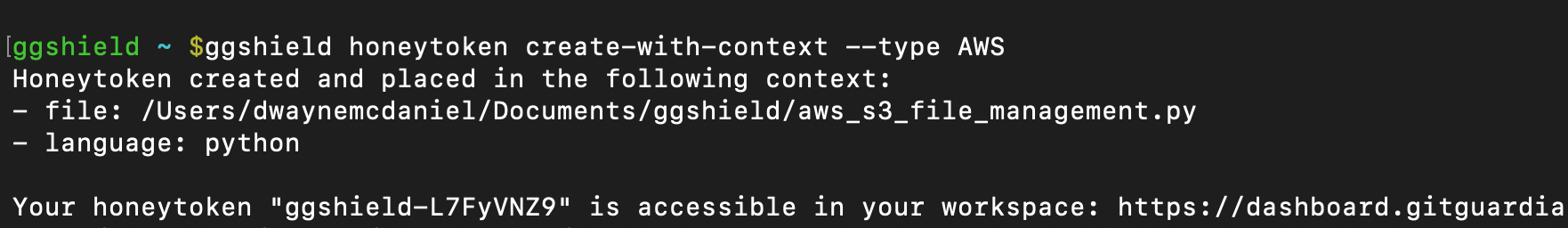 ggshield honeytoken-with-context