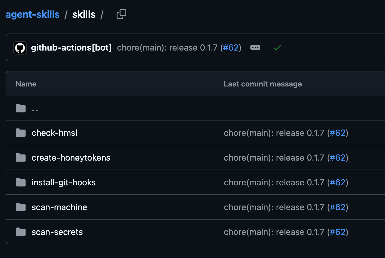 Specific slash commands in the GitGuardian agent skills repo