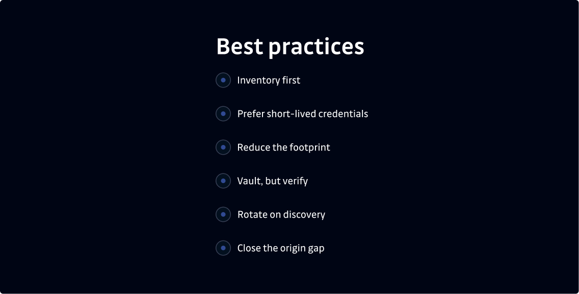 Best practices: bringing the endpoint credential plane under control