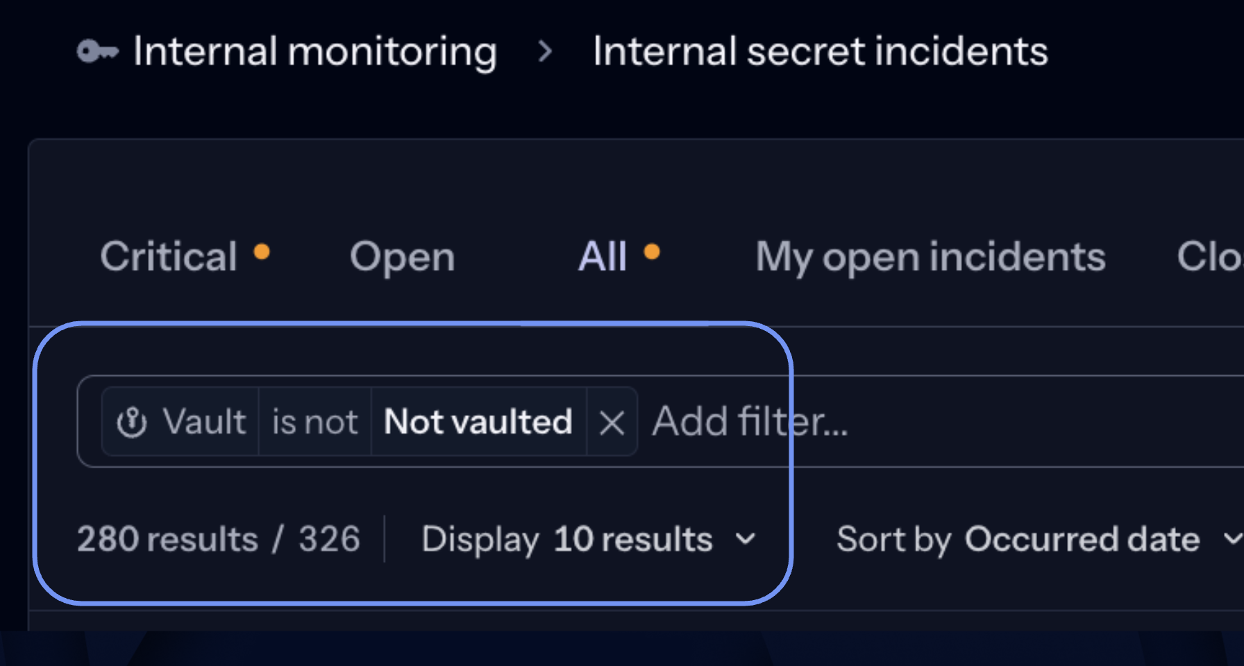 GitGuardian's credential-layer security platform that shows Vault coverage