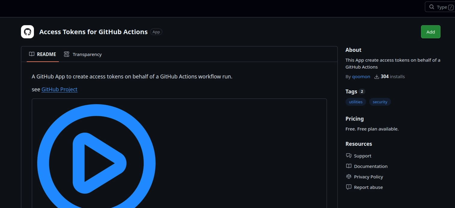 Access Tokens for GitHub Actions
