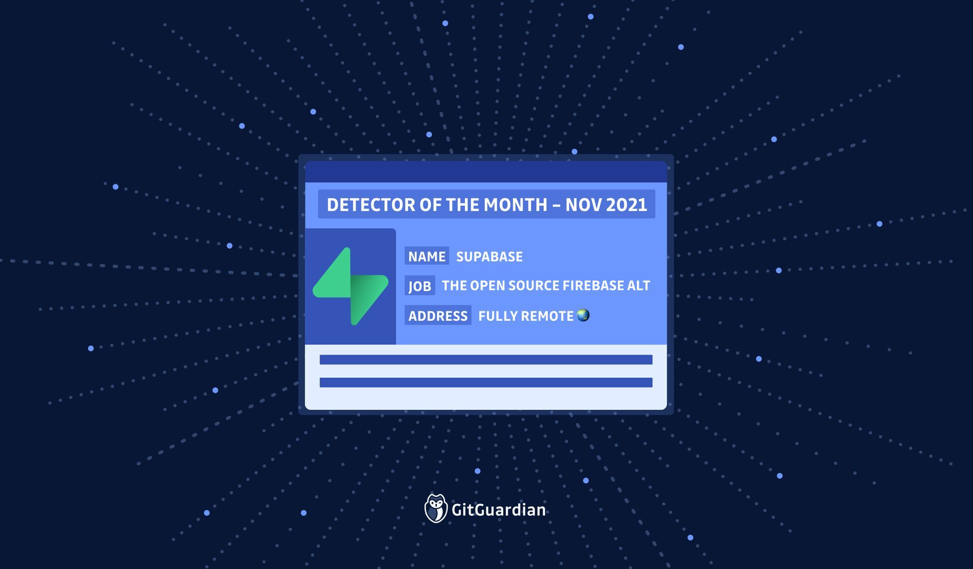 Detector of The Month – Supabase, November 2021