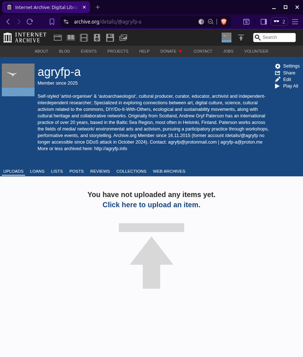 Become a member of Internet Archive! Human to human..