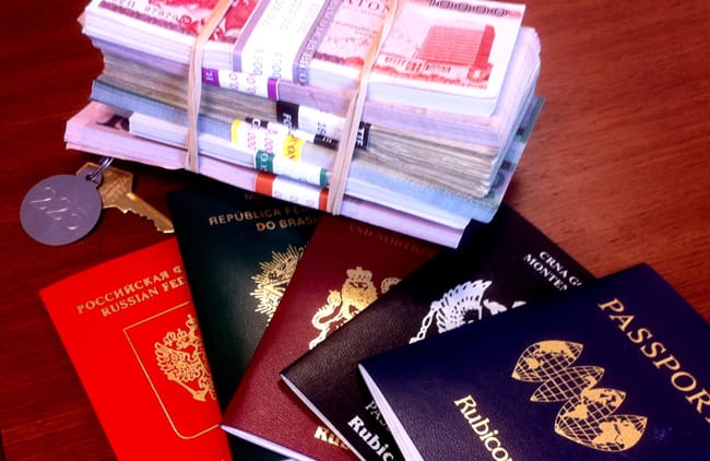passports and cash