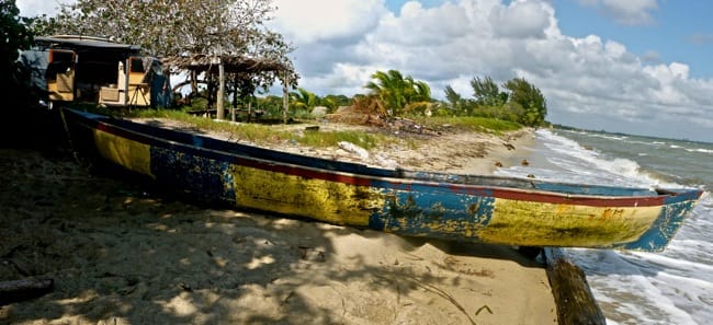 bus behind boat