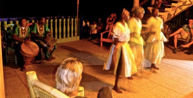 drumming and dancing