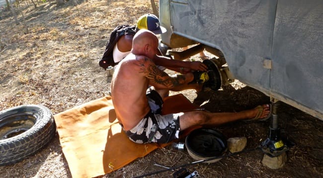 pulling brake drum