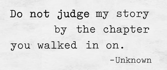 do not judge