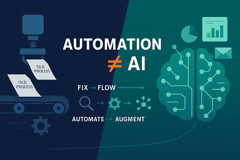 Stop Automating Bad Processes: The Essential Difference Between Automation and AI