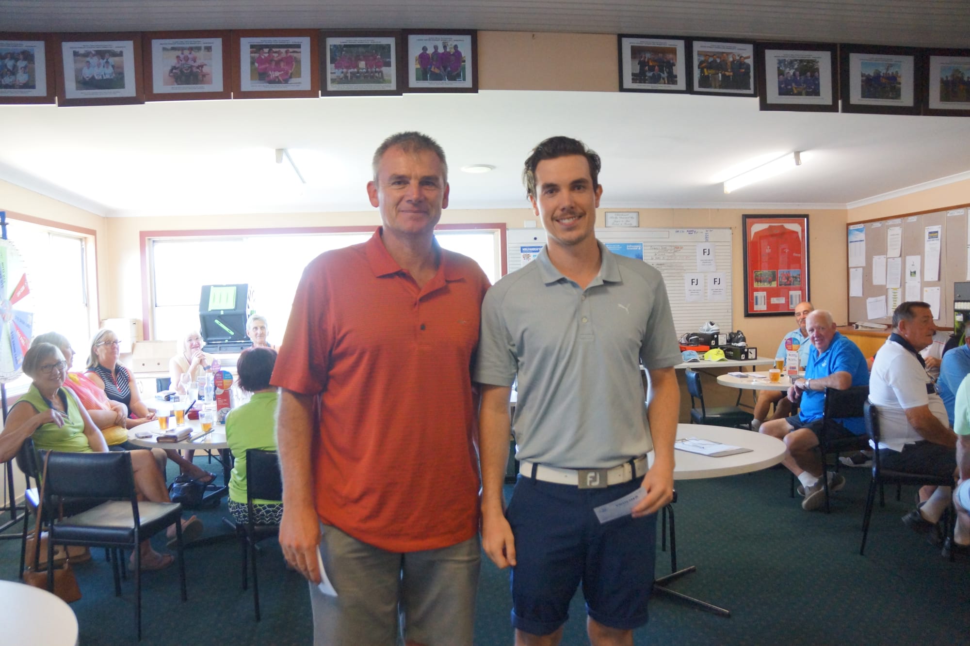 Great combination ... Garry and Brandan Hosie blitzed the field with a terrific 61 nett on Saturday.