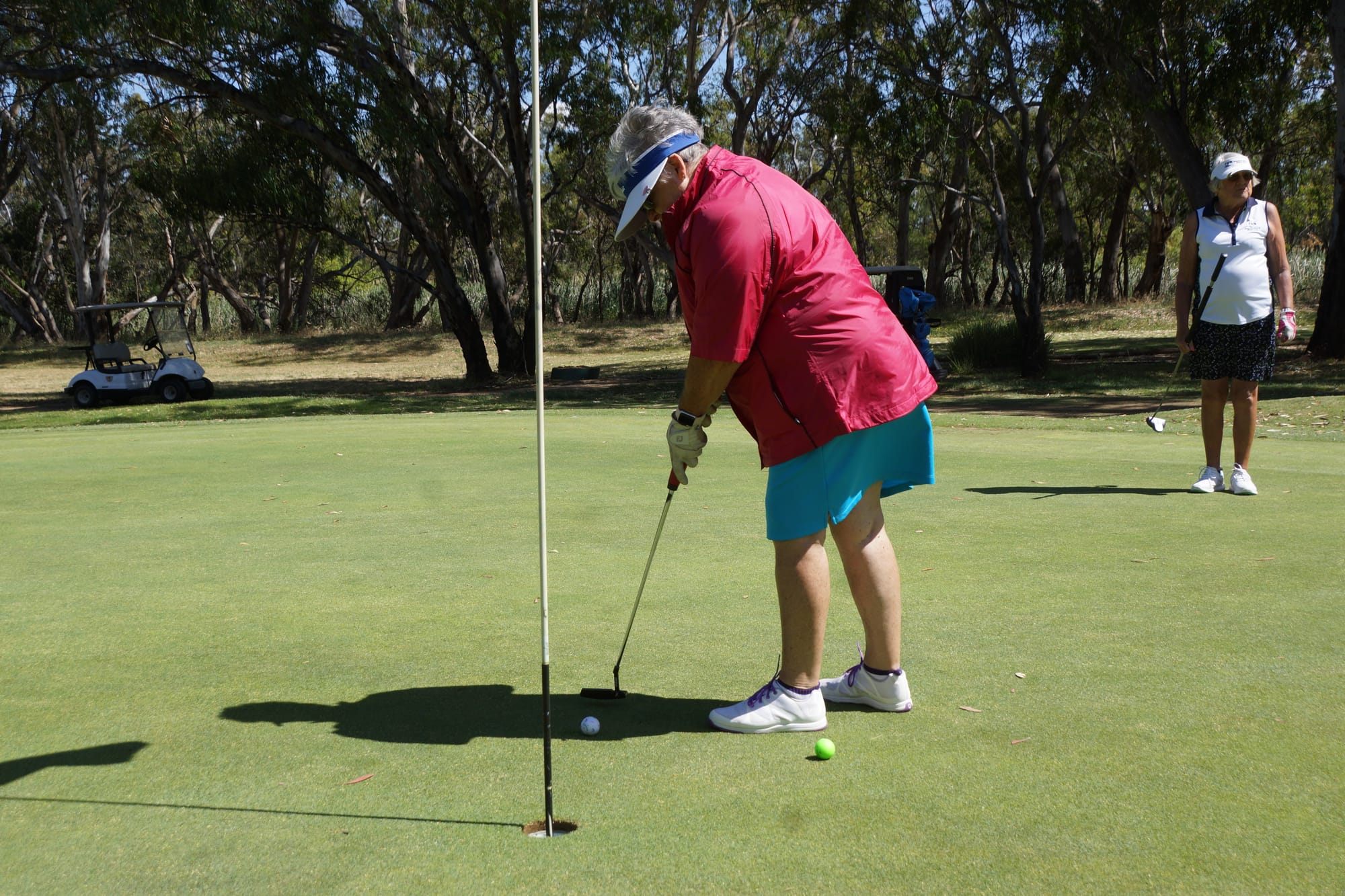 Putting her way to victory... Jan Stevens led the field with 42 stableford points last Saturday.
