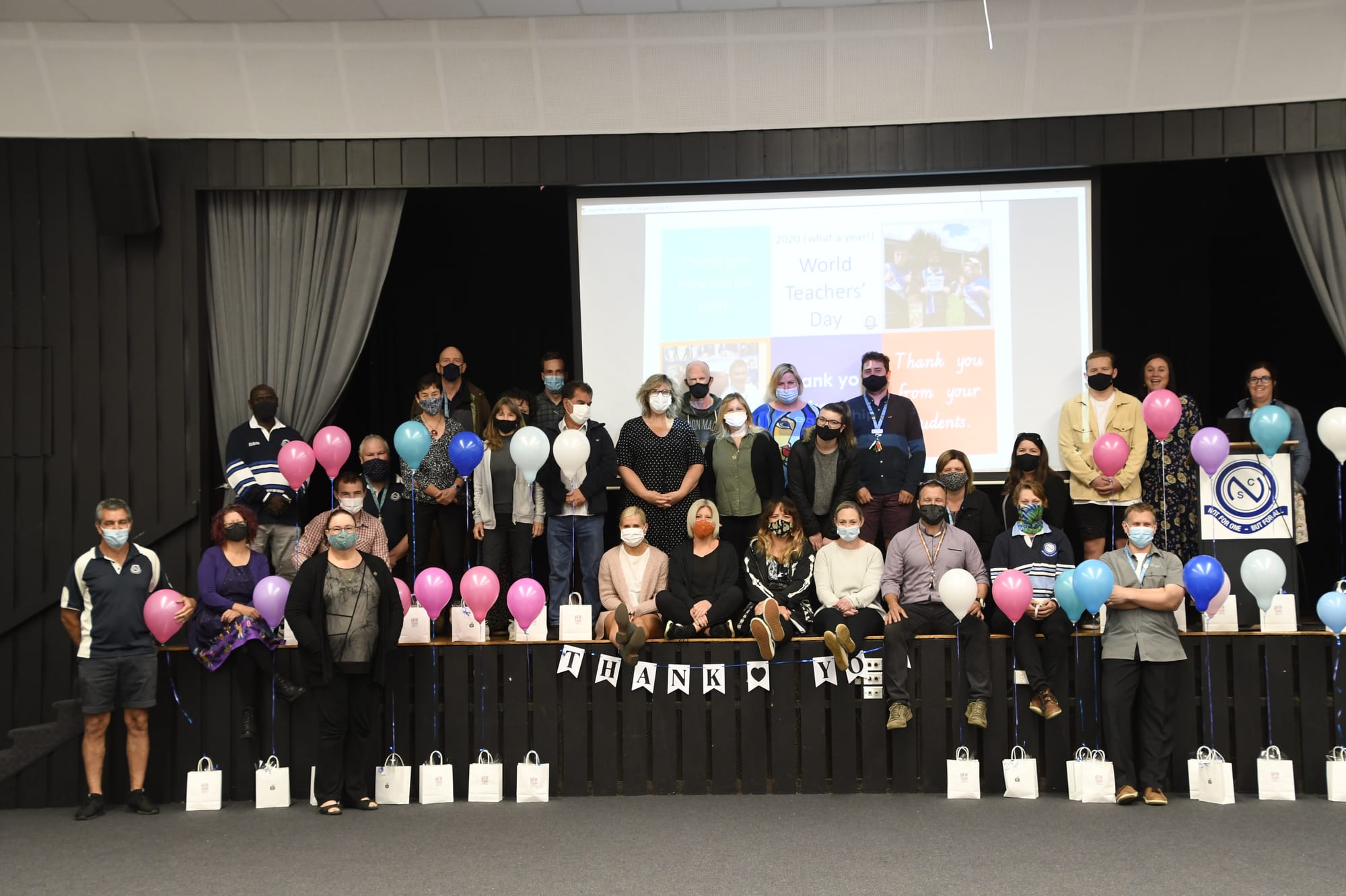 Committed bunch ... NSC teaching staff have risen to the challenge more than ever this year, and on World Teachers Day last Friday their efforts were acknowledged. 